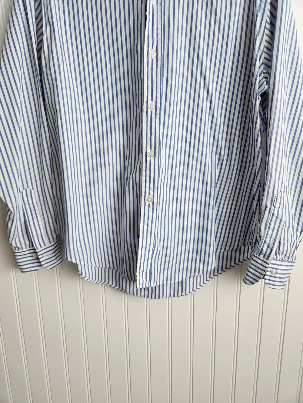 Brooks Brothers Blue Striped Cotton Button-Down Shirt
